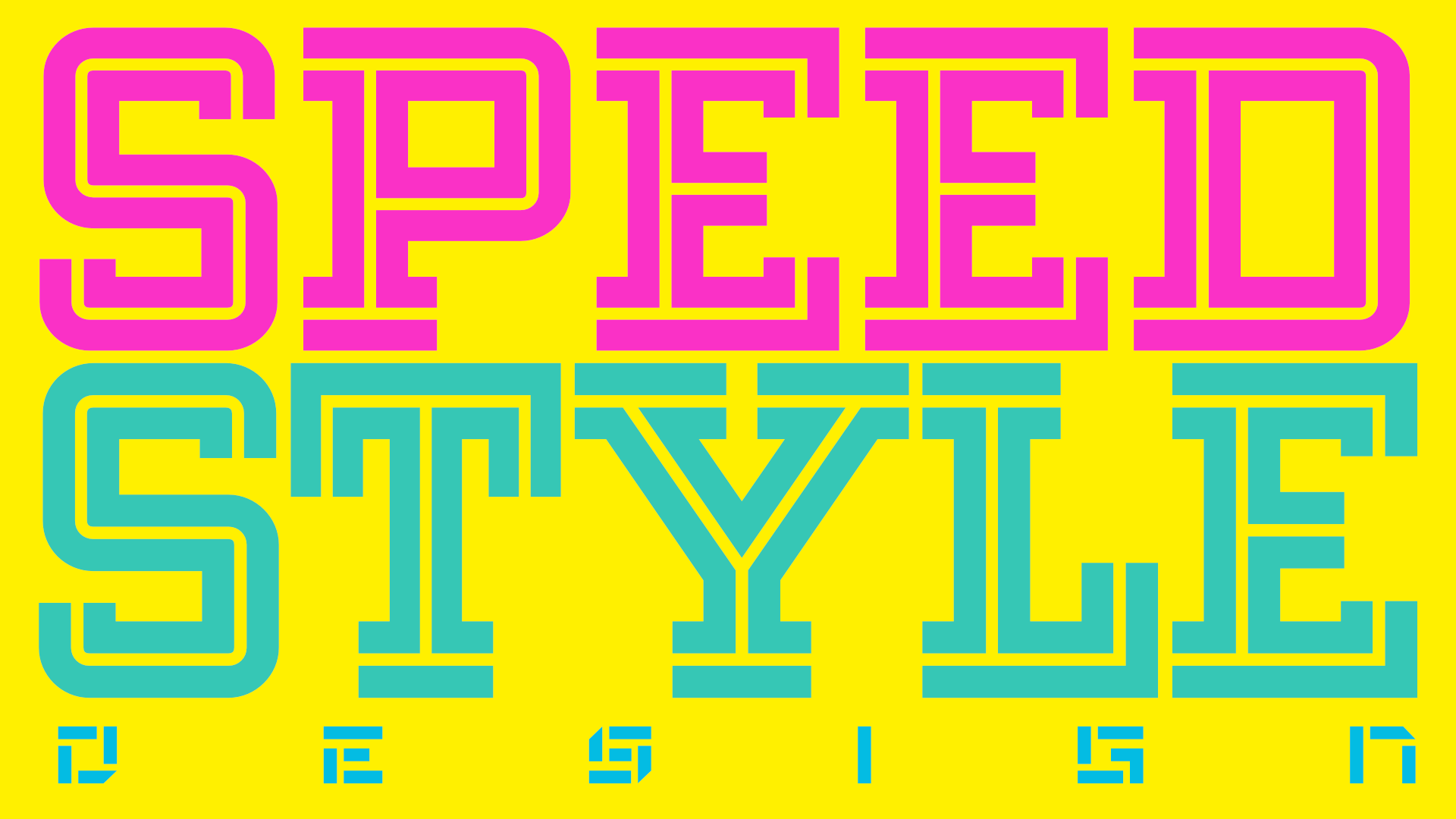 Speedstyle Design block letter styled text logo